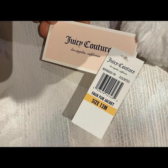 Juicy Couture baby faux fur coat white 12M - Picture 4 of 4